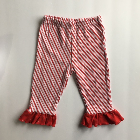 EUC 12m Christmas set with ruffles candy cane stripes - Picture 8 of 10